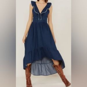2/$20 3/$25 Molly Bracken Ruffle Trim Maxi Dress Size M